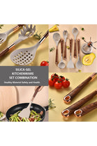 Kitchen Utensils Set Non-stick Silicone Cooking Utensils, Set 7 Pcs Non-slip Handle Heat Resistant Kitchen Utensil