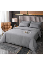 High Cotton Quality Premium Hotel-Quality Duvet Cover Set - Luxurious Comfort for Your Home (Gray, Queen Size)