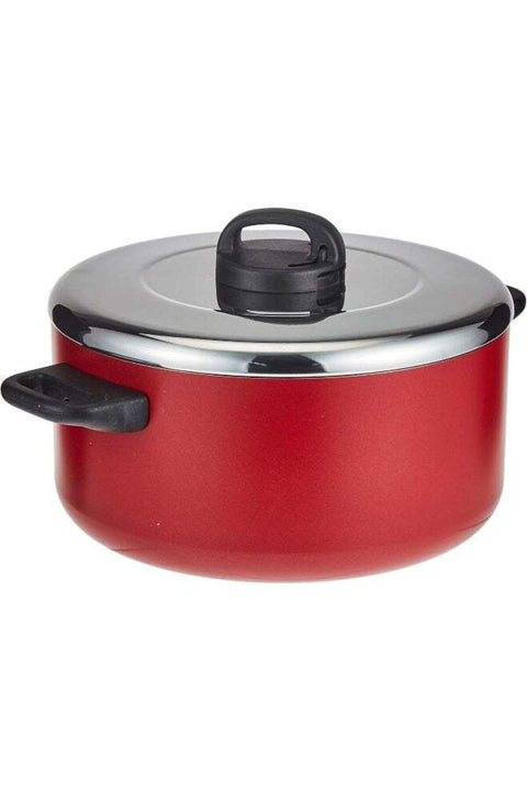 Pr 15916 Stockpot With Stainless Steel Lid - Red Red 28cm