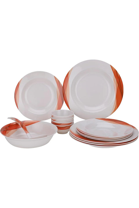 Melamine Ware Dinner 14-Pieces Set (red)