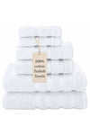 Safi Plus Towel Set Luxury Hotel Quality 600 GSM Genuine Combed Cotton, Super Soft & Absorbent Family Bath Towels 6 Piece Set - 2 Bath Towels, 2 Hand Towels, 2 Washcloths - Bright White