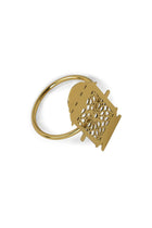 Marketplace 3 Piece Lantern Napkin Ring - Gold