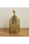 Crescent Lattice Metal Lantern - 30 cm