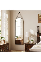 VooBang 40 x 120 cm oval wall mirror, bathroom mirror, decorative mirror suitable for bathrooms, living rooms and hallways, Gold