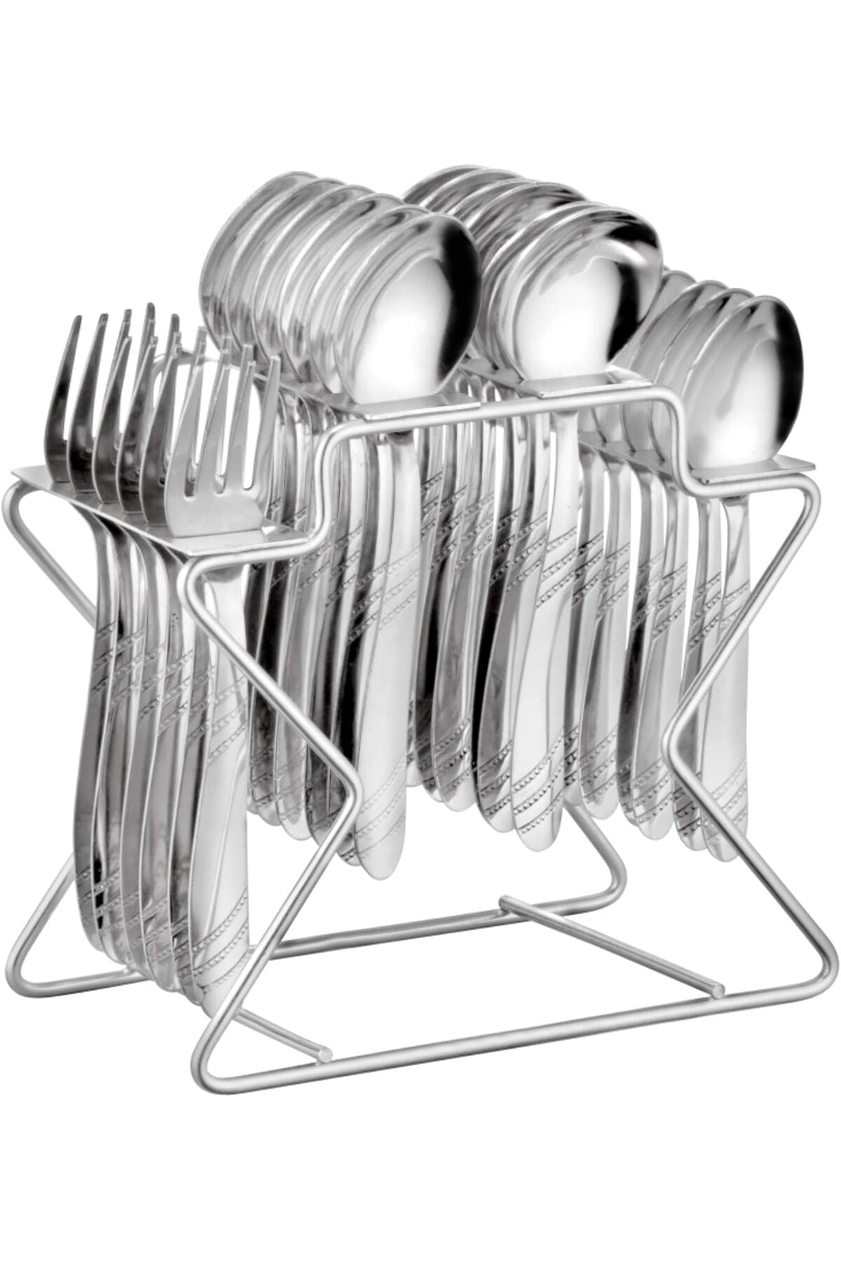 Miracle Stainless Steel Cutlery Set of 25, Elegant Cutlery Set for Dining Table, Mirror Polished