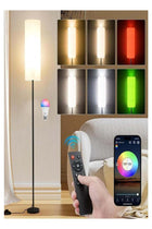 Floor Lamp Temperature Modern LED Standing Lamp Linen Lampshade Elegant High Light Stepless Dimming Floor Lamp