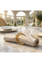 3 Piece Moon Napkin Ring - Gold