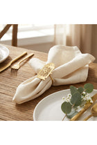 3 pc Star, Moon & Lantern Metal Napkin Ring Set - Gold