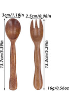 Wooden Spoons and Forks, 4pcs Wooden Spoons Fork Utensil Set Spoon Fork Cutlery Set Dinner Utensil Set