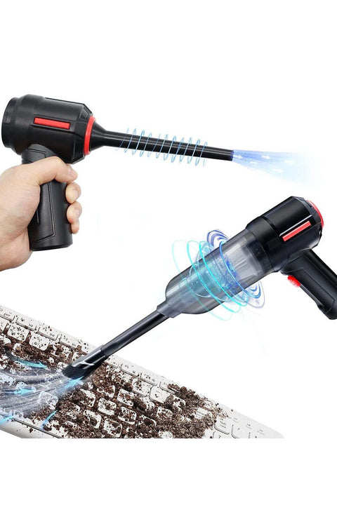 3-in-1 Computer Vacuum, Compressed Air Duster Blower, Portable Handheld Vacuum Cleaner Cordless, Rechargeable car Hoover, Mini Keyboard Cleaner Kit, Electric Spray air can for PC, Laptop, Elec