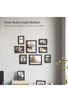 Black RPF310H Modern 10x Glass Photo Frames for Home, Drawing Room (25x20x3cm)