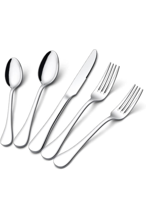 30 Pieces Silverware Set 18/10 Stainless Steel Flatware Cutlery Set for 6