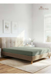 Pure 100% Cotton Twin Fitted Bed Sheet 120x200 cm Sea Foam, 400 Thread Count