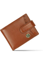 Wallet for Men Leather Original, Stylish Bi-Fold with 5 Card Slots, Coin Pocket - Tan