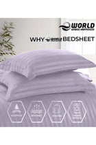 4-Piece Luxury King Size Purple Striped Bedding Set Includes 1 Duvet Cover (220x240cm)