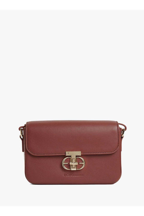 Textured Twist Lock Shoulder Bag