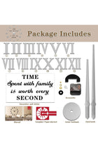 Vangold Large 3D DIY Wall Clock Roman Numerals Clock Frameless Mirror Surface Wall Sticker Home Decor for Living Room Bedroom (Silver)