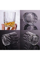 Whiskey Glasses Set of 6 300ML/10OZ,Premium Scotch Glasses,Bourbon Glasses for Cocktails,Rock Style Old Fashioned Drinking Glassware 300ml Set Of 6(A)