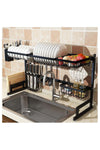 85 Over The Sink Dish Drainer Drying Rack Black