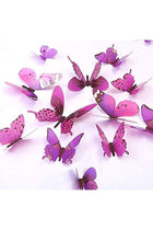 12 Piece 3D Mix Colour Butterfly Wall Stickers Decoration, W 30.6 X H 22.6 X L 3.6 cm, Multicolour