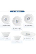 27 Piece Opalware Dinner Set