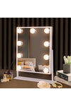 Vanity Mirror with Lights - Hollywood Lighted Makeup Mirror, Dimmable LED Bulbs, 3 Color Modes, Touch Control, 360° Rotation (White, 9 light bulbs)