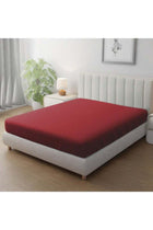 1-Piece Microfiber Fitted Sheet Striped,Color: Marron, Queen (150x 200 cm),Design Soft Fabric Deep Pocket Elastic Edge Bed Linen