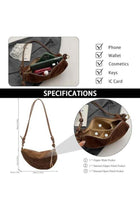 Suede Bags for Women Small Suede Purses Crescent Bag Crossbody Shoulder Bag Trendy Tote Handbags