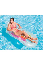 , Inflatable Kool Swimming Pool Float Lounger With Comport Headrest For Summer, 63x33.5inch