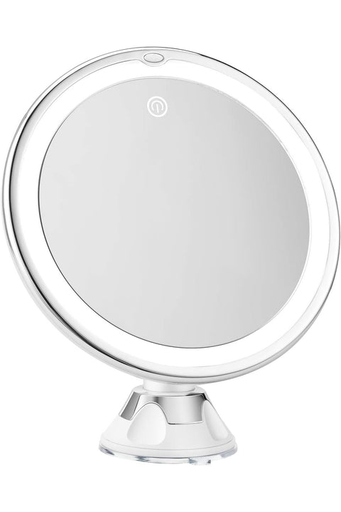 Magnifying Mirror with Light with comb –10x Magnification 3 Light Modes Makeup Mirror with Suction Cups – Lightweight Lighted Mirror – Smooth and Easy Install – 360 Degree Swivel Joint.
