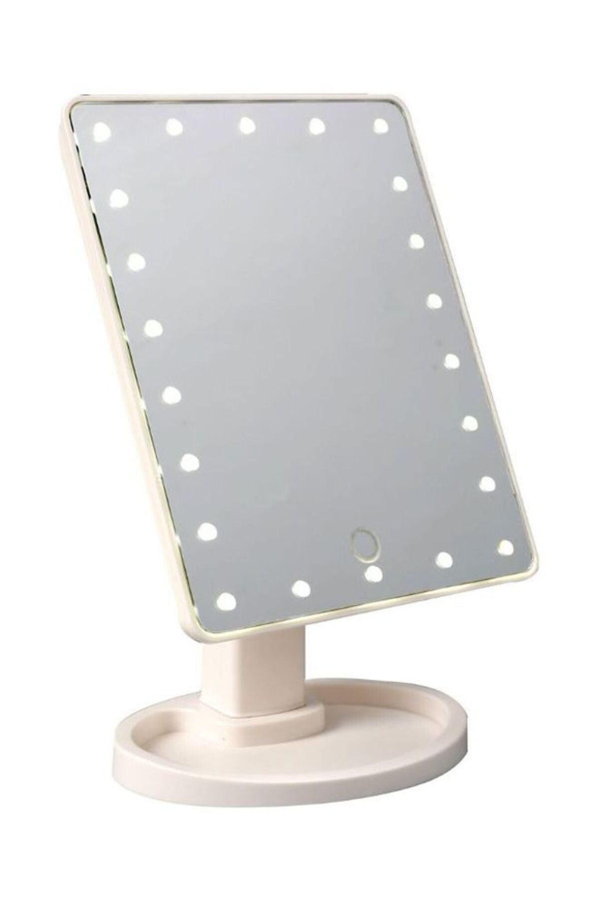Touch Screen Desktop Led Makeup Mirror Off White
