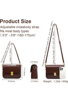 MoreFarther Women's Genuine Leather Crossbody Shoulder Bag Vintage Handbag