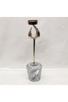 Nourhan T-Light Holder Small White Silver 8X8X33 Cm