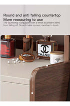 Modern Makeup Vanity Desk with Mirror and Lights, Vanity Table Set with LED Mirror 2 UK Plug+2 USB Dressing Table With Drawers, Bedroom Dresser LED Mirror Dressing Table for Bedroom Brown