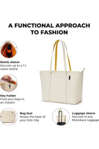 The Astrid Tote | Women Tote Bag For Office Use With Vegan Leather & Water-Resistant Finish, Multiple Compartments & Padded Laptop Sleeve For Travel & Work