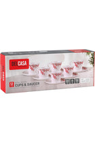 DC3403 Opalware Cup and Saucer Set 12-Pieces