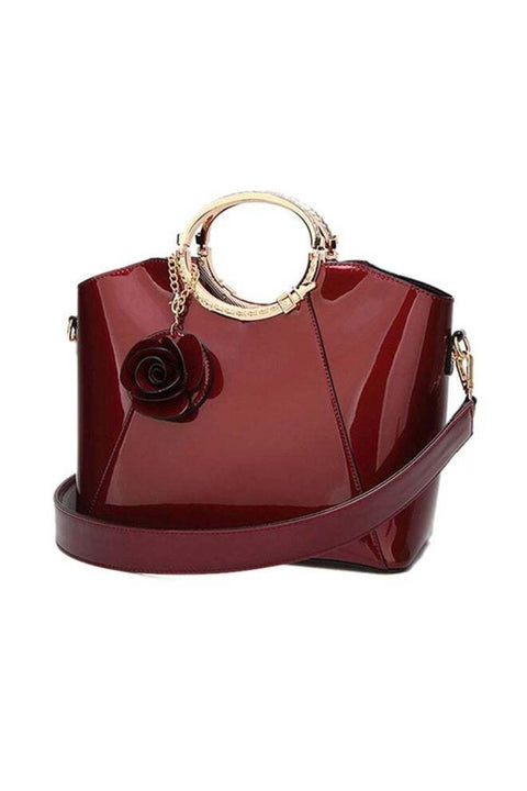 Sweet Ladylike Fashion Elegant Bowler Bag Red