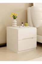 1-Piece Modern Design Wood Nightstand for Bedroom Wide Top End Table with Storage Drawers Bedside Storage Cabinet for Living Room Office 40x41x45 cm (Fully Assembled)