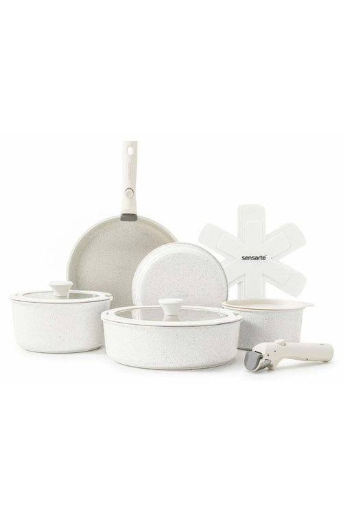 Pots And Pans Set Nonstick With Detachable Handles, 14Pcs Induction Cookware Set