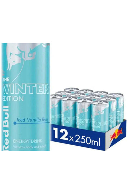 Redbull The Winter Edition Iced Vanilla berry Energy Drink Cans - (12x250ml)