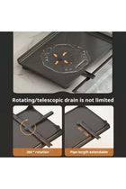 Black Dish Drying Rack With Knife Fork Holder And Cutting Board Rack
