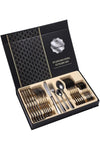 OPEKX 24-Piece Stainless Steel Cutlery Set with Gift Box – Silverware Flatware Utensils for 6