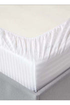 Deep Fitted Bed Sheet +2Pcs Pillow Covers, King/Queen/Double/Single Sizes, Color White, Depth 30cm