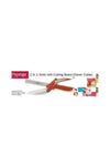 Clever Cutter With Cutting Board Red/Silver/White 16cm