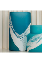Handcrafted Glacier Blue Vase - 18 cm x 30 cm