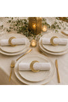 3 Piece Moon Napkin Ring - Gold