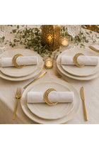3 Piece Moon Napkin Ring - Gold