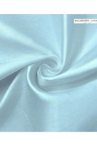 Polyester Queen Fitted Bedsheet Set-300 TC Silken Berry Art Silk Satin, Light Blue