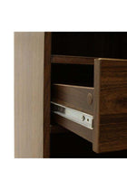 Gwen Swivel Standing Cabinet With Mirror | Durable Cupboard | Dressing Makeup Storage Without ChairL48xW48xH165.7cm - Brown Walnut