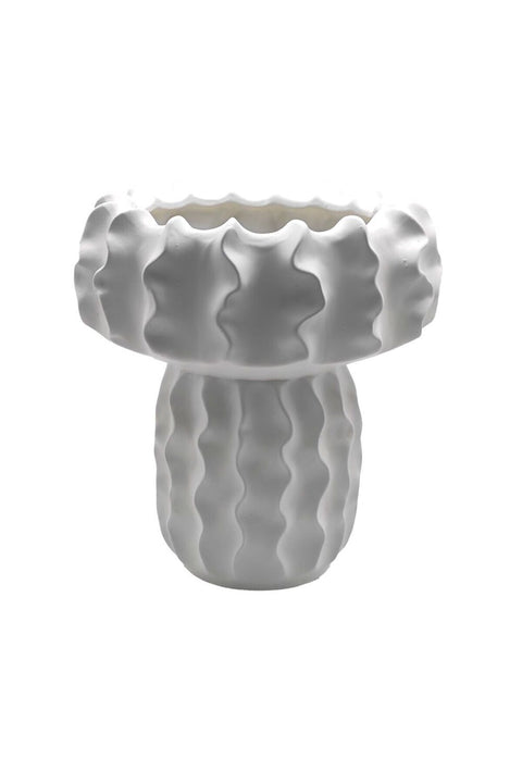 Mirabella Ceramic Vase 25X25X27 cm -White